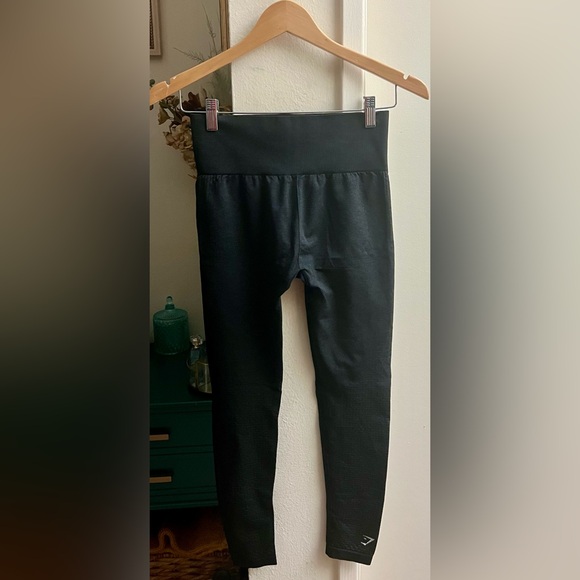 GYMSHARK VITAL SEAMLESS LEGGINGS, BLACK MARL- EUC! - Picture 9 of 16